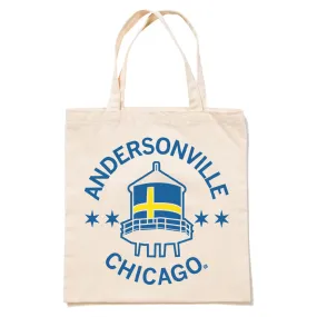 Andersonville Swedish Flag Water Tower Tote Bag