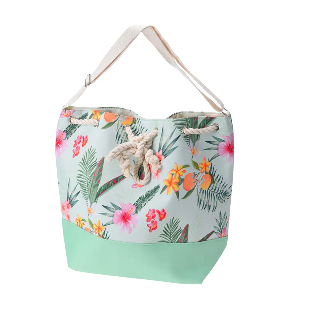 Beach Tote Bag - Tropical Design