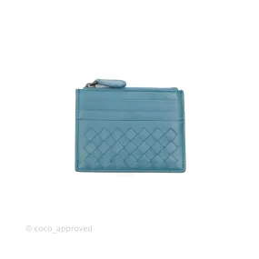 Bottega Veneta Intrecciato Card Holder Petrol Blue