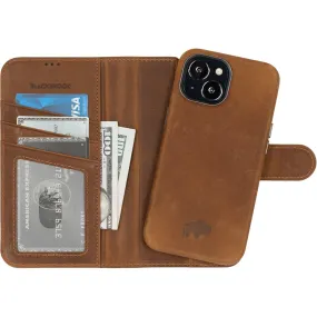 Carson iPhone 14 Plus Wallet Case, Golden Brown