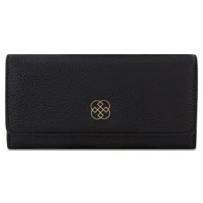 Daisy Fuentes Women's Long Flap Trifold Wallet in Pebble Texture for Women