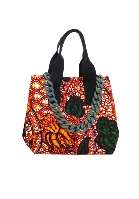 Essie Orange Print Tote Bag