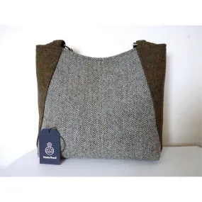 Harris Tweed Bag - Embsay Tote Bag - Moss Green & Barlecorn