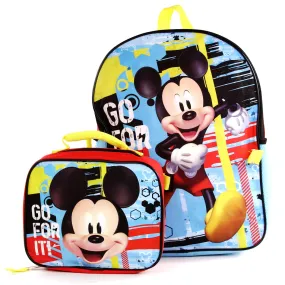 Mickey Mouse 16 Inch Backpack / Lunch Bag Set (non-personalized)