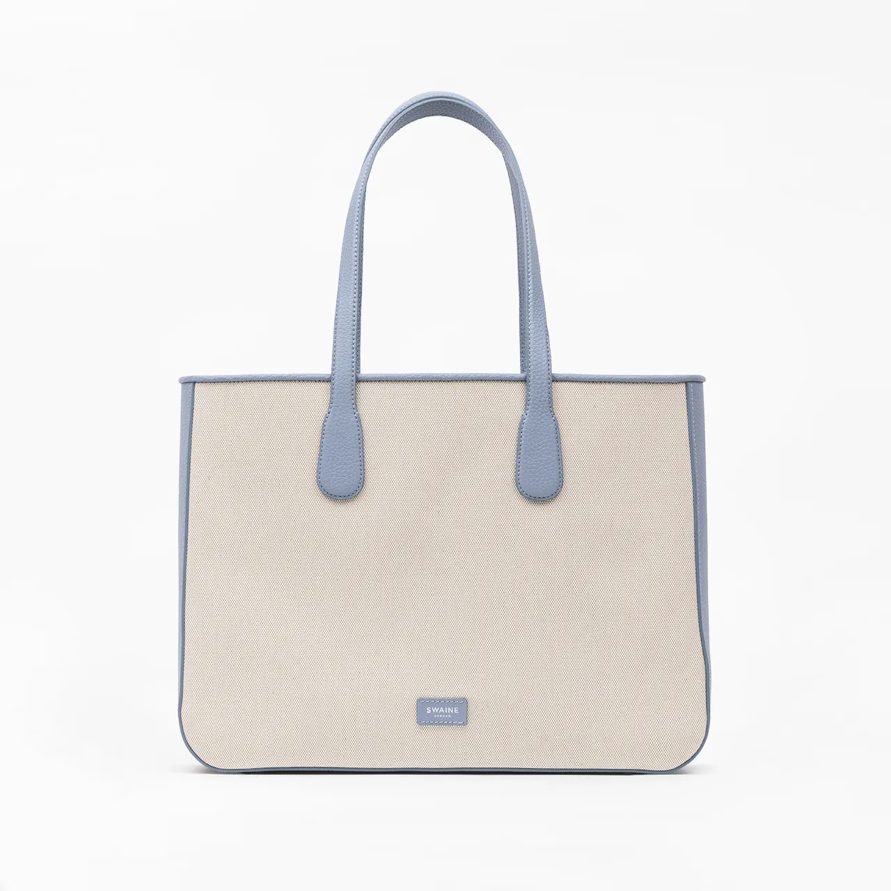 Shopper - Blue Pebble & Beige Canvas