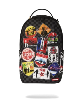 Sprayground Global Mogul Unlimited Miles Backpack - Black / Orange / Red