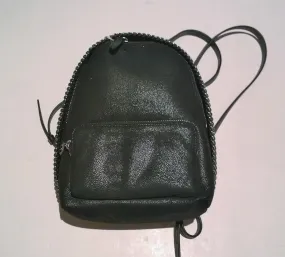 Stella McCartney Falabella Black Silver Chain Backpack Bag